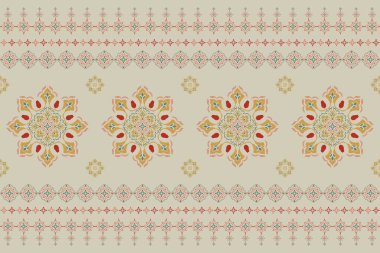 Afrika boho desenli desenli desenli Ikat desenli işlemeli motifler. Etnik faks çiçekli Hint deseni Ikat desenli Etnik desen. Sınır Hindistanı çiçekli Aztek nakış desenleri..