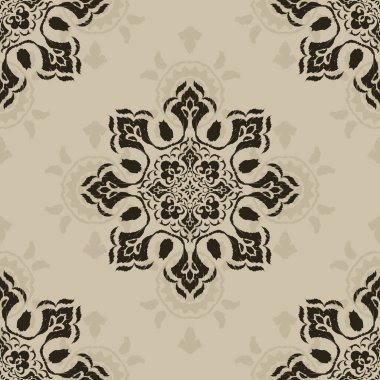 Afrika boho desenli desenli desenli Ikat desenli işlemeli motifler. Etnik faks çiçekli Hint deseni Ikat desenli Etnik desen. Sınır Hindistanı çiçekli Aztek nakış desenleri..