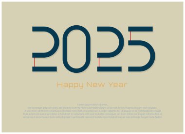 2025 mutlu yeni yıl için yeni tayfun konsepti, arkaplan, kart, gömlek vs. için basit şablon tasarımı 