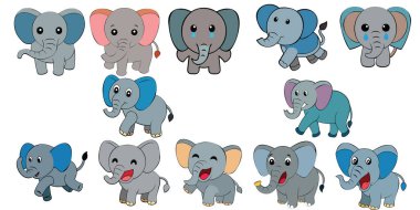 Afrika fili tasarımı, hayvan vektör tasarımı