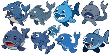 Atlantik Wolffish tasarımı, hayvan vektör tasarımı