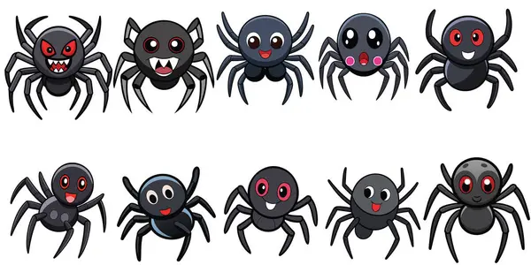 Kara Dul Örümcek tasarımı, hayvan vektör tasarımı