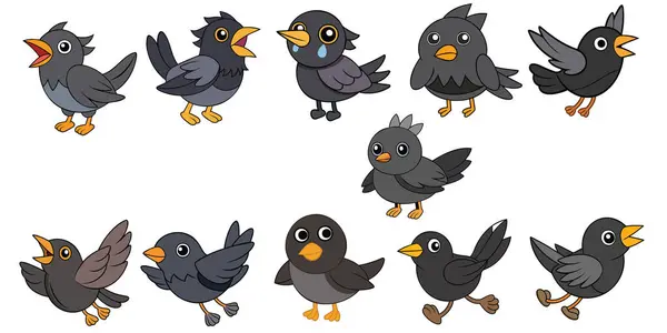 Blackbird tasarımı, hayvan vektör tasarımı