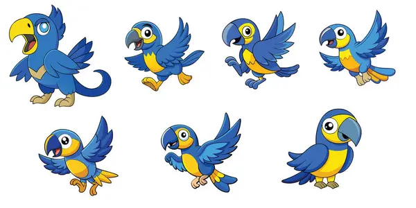 Mavi ve Sarı Macaw tasarımı, hayvan vektör tasarımı