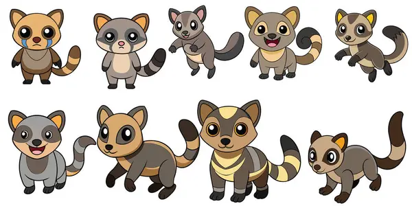 Palm Civet düz tasarım, hayvan vektör tasarımı