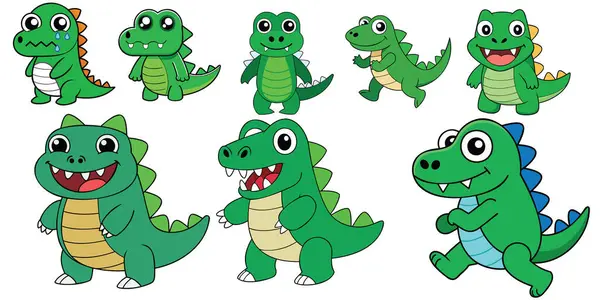 Timsah düz tasarımı, hayvan vektör tasarımı