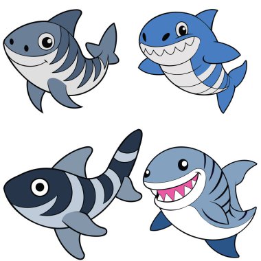 Zebra köpekbalığı tasarımı, hayvan vektör tasarımı