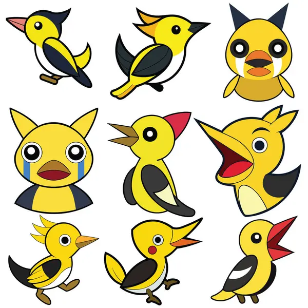 Sarı Göbekli Sapsucker düz tasarım, hayvan vektör tasarımı