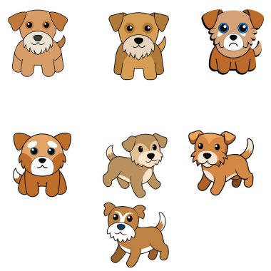 Wheaten Terrier düz tasarım, hayvan vektör tasarımı