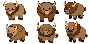 Wood Bison tasarımı, hayvan vektör tasarımı