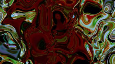 Eğri sıvı şekiller çizilmesinden oluşan renkli psikedelik arkaplan.