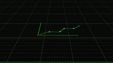 Financial chart with uptrend line business graph and geometric line in stock market.