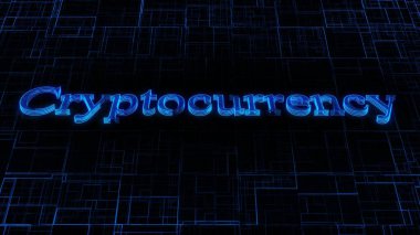 si-fi teknolojisi devre çizgisi parçacıkları örnekleme arkaplanı üzerinde kripto para birimi metin kavramı.