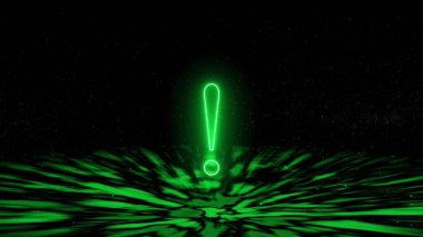 Güzel tasarım resimleme arkaplanı parlayan ünlem sembolü.