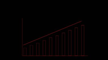 Dünya haritasında iş grafiği grafiği ve iş kar simgesi renkli arkaplanda.