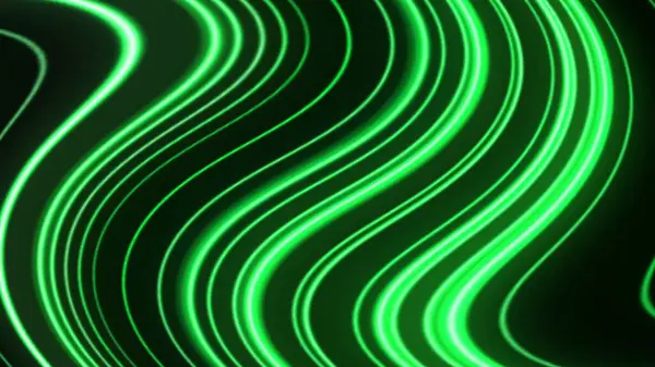 Abstract Glow Green Color Isolated Wave Line Optical Fiber Shape Stockafbeelding