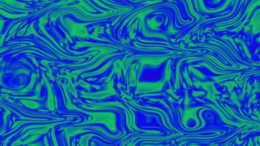 Blue and green color wave liquid glowing isolated illustration background.