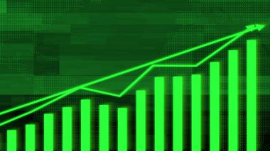 İş grafiği grafiği ve başarı oku kâr ve zarar iş planı çizelgesi.
