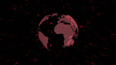 Teknoloji arka planı soyut veri küresi. haber sunumu arka planı.