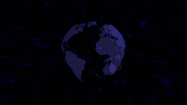 Teknoloji arka planı soyut veri küresi. haber sunumu arka planı.