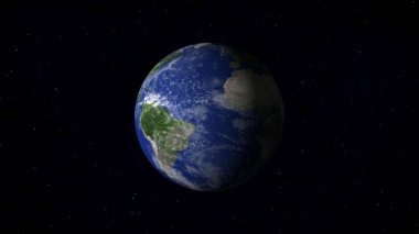 Dünya uzaydan görünüyor, Gündüzden Geceye yavaşça dönüyor. Görüntü Galaksisi .