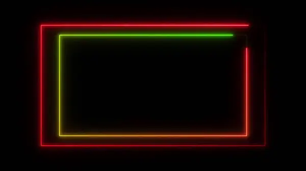 rectangular frame with shining effects on dark- brown background. Glowing backdrop linear