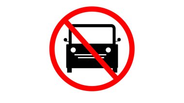 Isolated background No Parking caution Sign board graphics on white color illustration background.