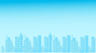 Modern smart city with layers. Cartoon design