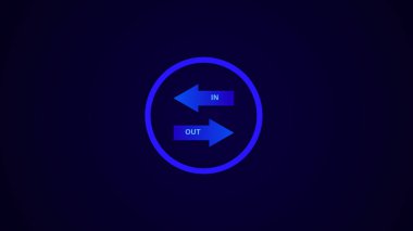 The caution message of left side and right side arrow on gray color illustration background.