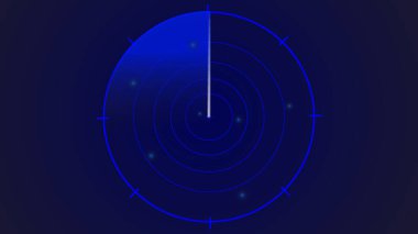 Dijital teknoloji radar ekranı farklı bilgi resimleme arkaplanını tarıyor.