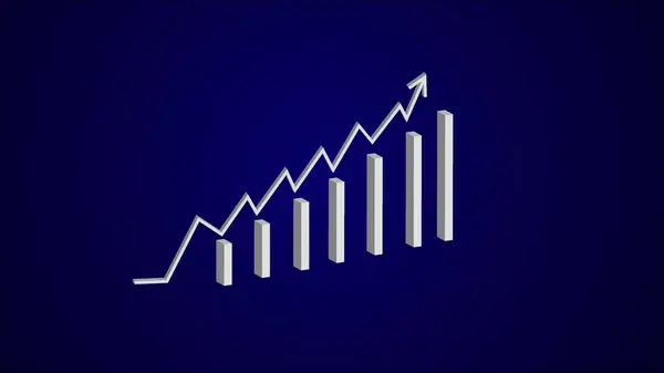Graph showing rising arrow. Success arrow growth. Increasing business graph.