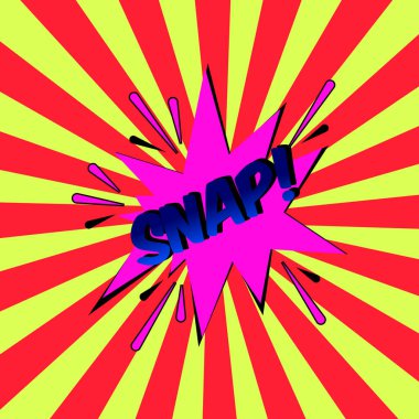 Renkli retro komik konuşma baloncukları. Çizgi Roman Efektleri metni SNAP biçimi arkaplanda izole edildi. Görüntü arkaplanı