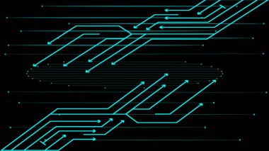 Colorful abstract cyber future technology concept circuit board illustration background