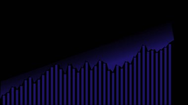 Business Graph Chart and indicating profit in the dark background.