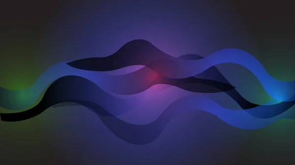 Gradient color beautiful wave graphics design dark illustration background.