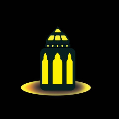 Cami dekorasyon festivalinin kubbesinin şekli soyut tasarım illüstrasyon arka planında gümüş lambaları asıyor.