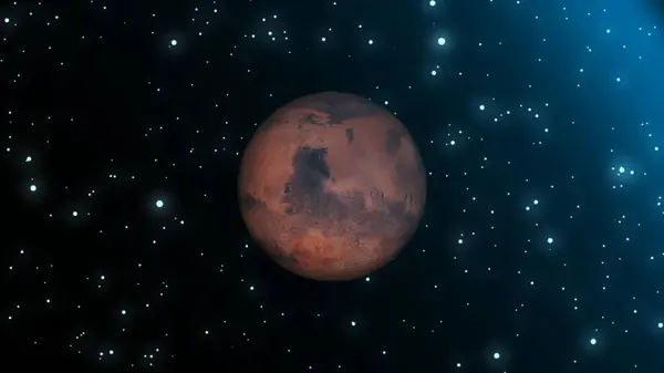 Abstract planet mars from deep space. view of Mars from space illustration background.