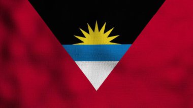 The flag of ag antigua and barbuda. Realistic national flag realistic waving in the wind. clipart