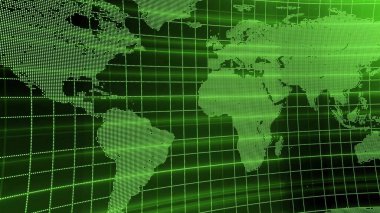 TV news tech background. world map with gird line. Vd_1256