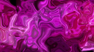 3 boyutlu pembe parlak sıvı kıvrımlı arkaplan.
