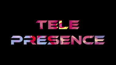 Siyah arkaplandaki tele mesajlar. Siyaha yazılmış çok renkli teknolojik kelime.