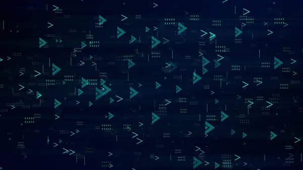 Renkli teknoloji dijital ok arka planı. Parlama etkisi çoklu ok.