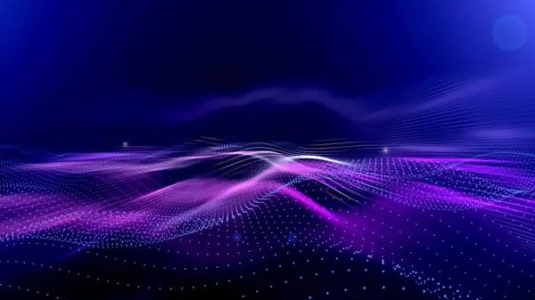 Abstract Techy Wavy Background Particles Abstract Background Lines Colorful Abstract Stockafbeelding