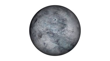 Fictional ceres planet isolate on white. 3d planet on white.