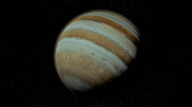 Planet Jupiter Isolated (Elements of this image furnished by NASA). 3D rendering
