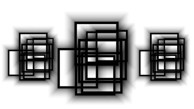 Geometric squire shape background. 3d abstract background with squares. set of frames.