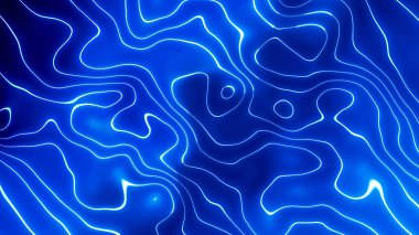 Shiny liquid line glowing. Glowing shiny line blue color wave abstract background.