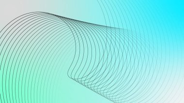 Artistic movement of geometric line. geometric simple line.