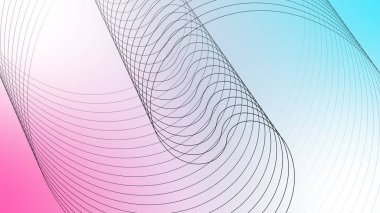Artistic movement of geometric line. geometric simple line.