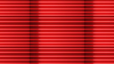 Red color glowing neon light geometric abstract background.